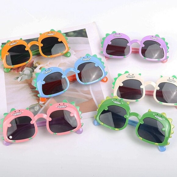 Kids Cute Dinosaur Cartoon Sunglasses – Fun  Protection Shades Protective - Picture 2 of 2